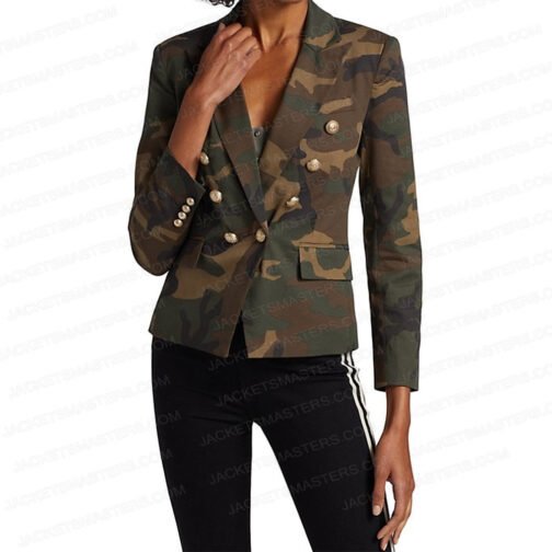 Rachel Hilson Love Victor Camo Blazer - Image 6