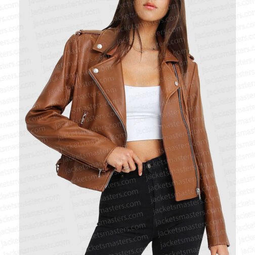Lucy Lawless My Life is Murder Leather Jacket - Image 4