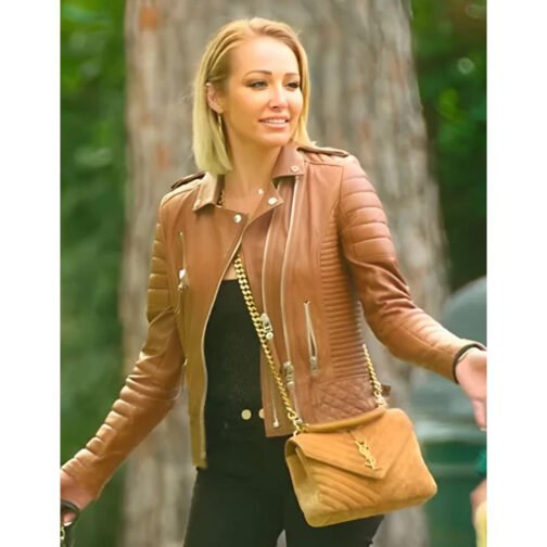 Mary Fitzgerald Bonnet Selling Sunset Leather Jacket - Image 5