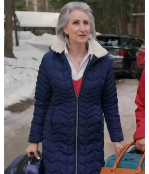 Lynn Whyte The Christmas Retreat Puffer Blue Coat