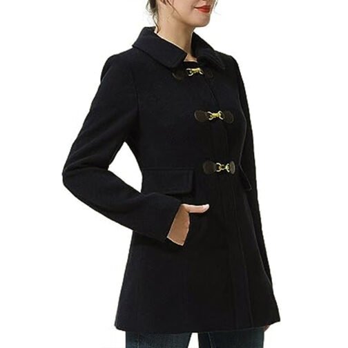 Women’s Amy Toggle Navy Coat - Image 8