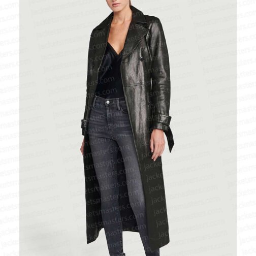 Gigi Hadid Met Gala Leather Coat - Image 4
