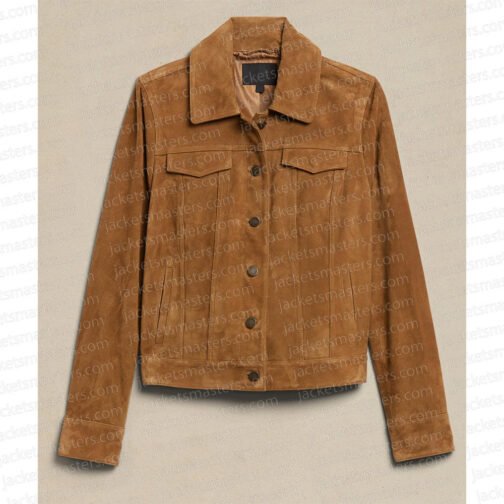 The Morning Show S03 Karen Pittman Suede Trucker Jacket
