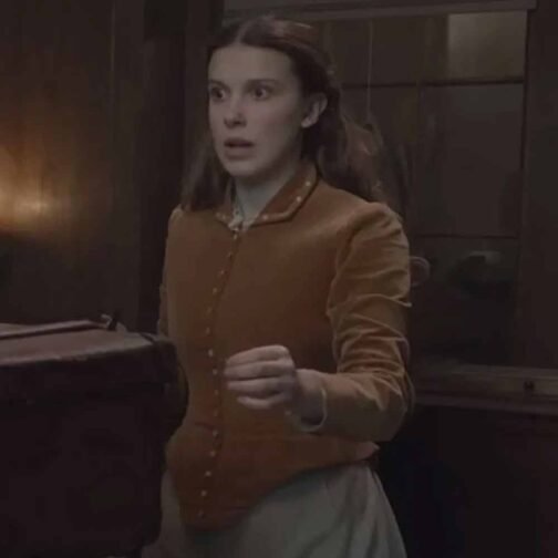 Millie Bobby Brown Enola Holmes 2 Velvet Jacket - Image 3