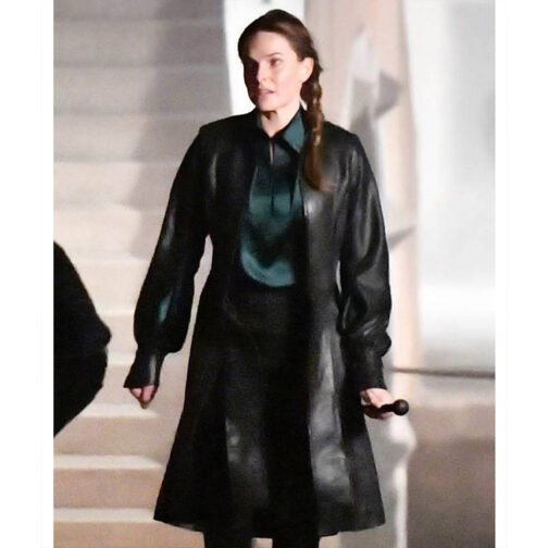 Mission Impossible 7 Rebecca Ferguson Leather Coat - Image 2