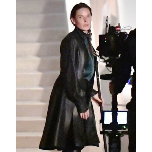 Mission Impossible 7 Rebecca Ferguson Leather Coat - Image 5