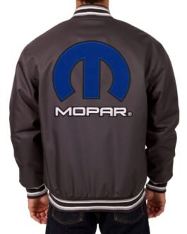 Varsity Mopar Poly Black Satin Jacket