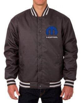 Varsity Mopar Poly Black Satin Jacket