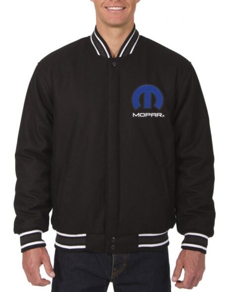 Varsity Mopar Black Wool Jacket