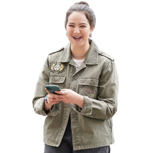 Gabriella Baldacchino Disenchanted Green Cotton Jacket - Image 16