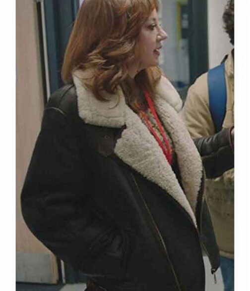 Motherland Diane Morgan Shearling Leather Jacket - Image 10