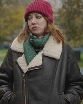 Motherland Diane Morgan Shearling Leather Jacket