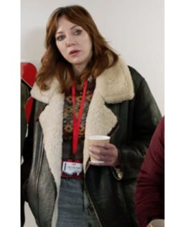 Motherland Diane Morgan Shearling Leather Jacket