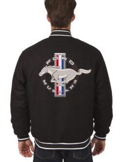 Mustang Varsity Wool Black Jacket
