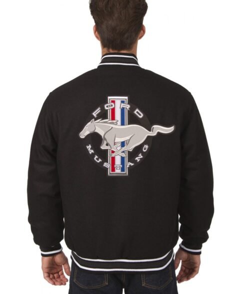 Mustang Varsity Wool Black Jacket - Image 2