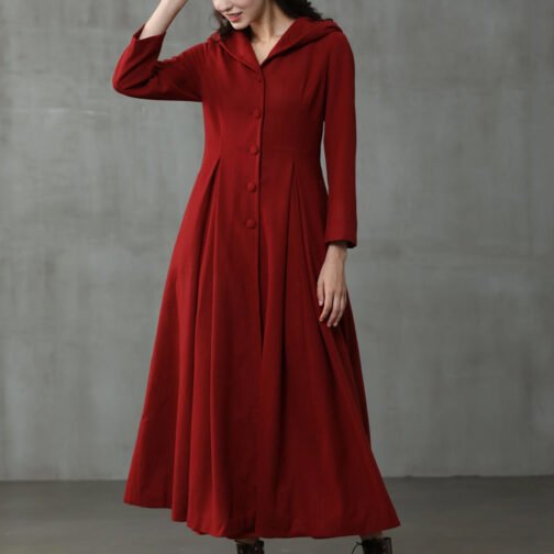 My Fair Lady Hooded Wool Coat - Image 6