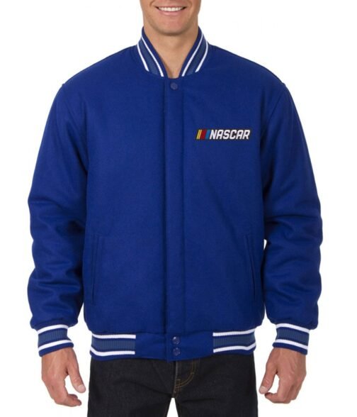 NASCAR Varsity  Wool Royal Blue Jacket