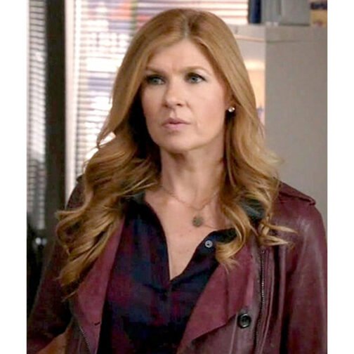 Nashville S02 Connie Britton Burgundy Leather Jacket - Image 2