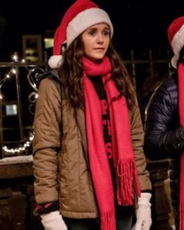 Nina Dobrev Love Hard Brown Jacket
