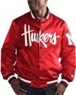 Starter Nebraska Huskers Satin Red Jacket