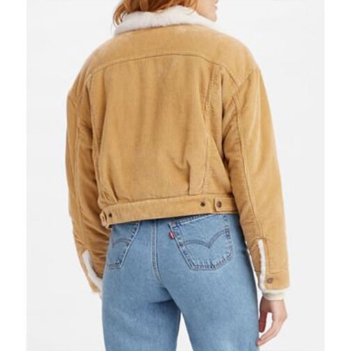 Never Have I Ever Lee Rodriguez Trucker Shearling Corduroy Jacket - Image 3