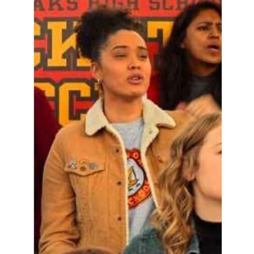 Never Have I Ever Lee Rodriguez Trucker Shearling Corduroy Jacket - Image 5
