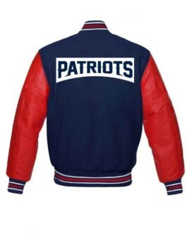 New England Patriots Letterman Red and Blue Jacket