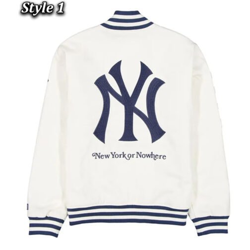 New York Or Nowhere White Cotton Jacket - Image 3