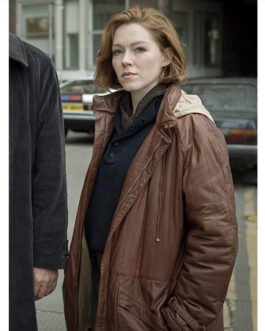The Gold Charlotte Spencer Leather Coat