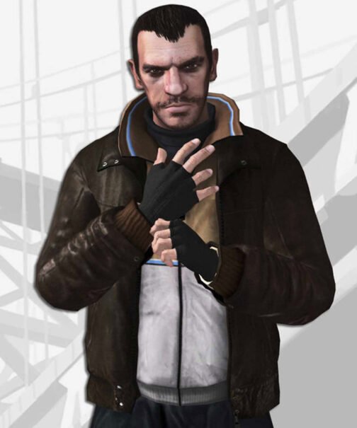 Niko Bellic GTA IV Leather Jacket - Image 2
