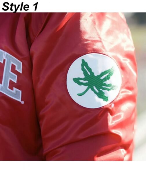 Gameday Ohio State Buckeyes Red Satin Jacket - Image 9