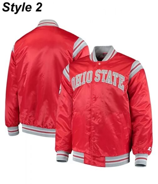 Gameday Ohio State Buckeyes Red Satin Jacket - Image 7