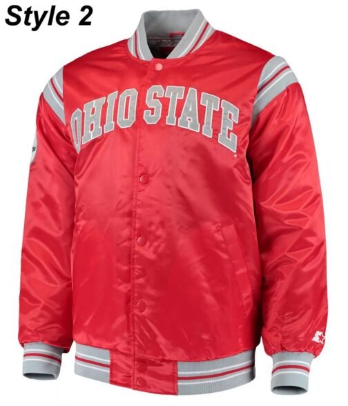 Gameday Ohio State Buckeyes Red Satin Jacket - Image 2