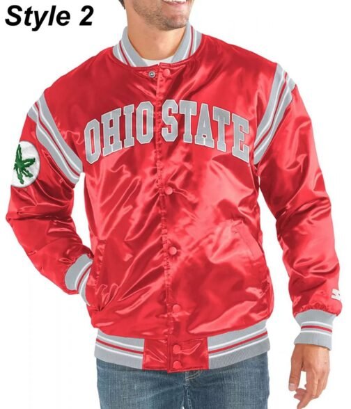Gameday Ohio State Buckeyes Red Satin Jacket - Image 5