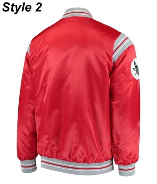 Gameday Ohio State Buckeyes Red Satin Jacket - Image 4
