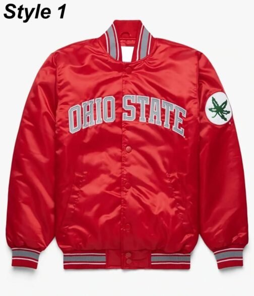 Gameday Ohio State Buckeyes Red Satin Jacket