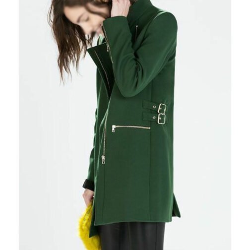 Bates Motel S03 Olivia Cooke Green Coat - Image 8