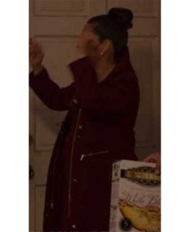 On My Block Paula Garcés Red Coat