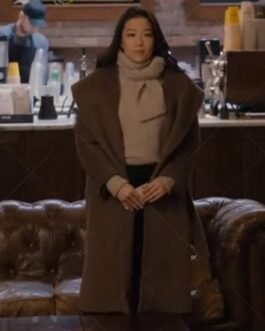 Arden Cho Partner Track Brown Wool Coat