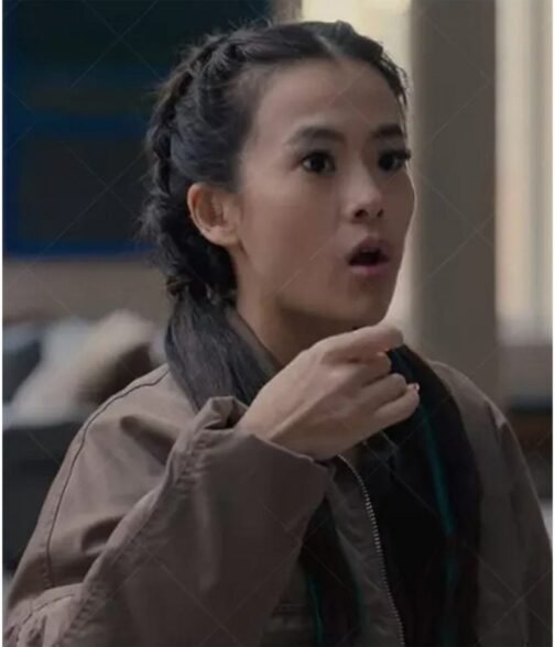 Lena Ahn Partner Track Brown Cotton Jacket - Image 2