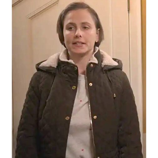 Pauline Chalamet The Sex Lives of College Girls Brown Hooded Jacket - Image 5