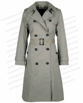 The Lost King Sally Hawkins Gray Cotton Coat