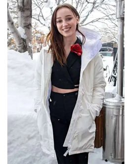 Fair Play Phoebe Dynevor White Coat