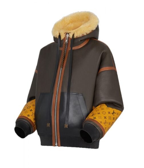 Mary J Blige Power Book Aviator Leather Jacket - Image 3