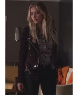Pretty Little Liars S07 Ashley Benson Brown Suede Jacket