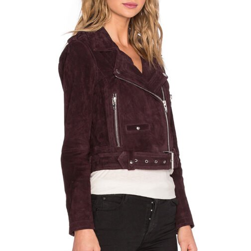 Pretty Little Liars S07 Ashley Benson Brown Suede Jacket - Image 4