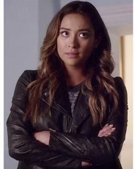 Pretty Little Liars S04 Shay Mitchell Brown Leather Jacket