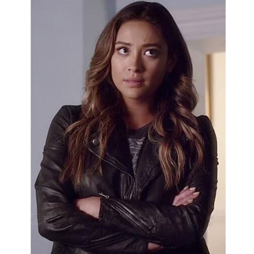 Pretty Little Liars S04 Shay Mitchell Brown Leather Jacket - Image 2