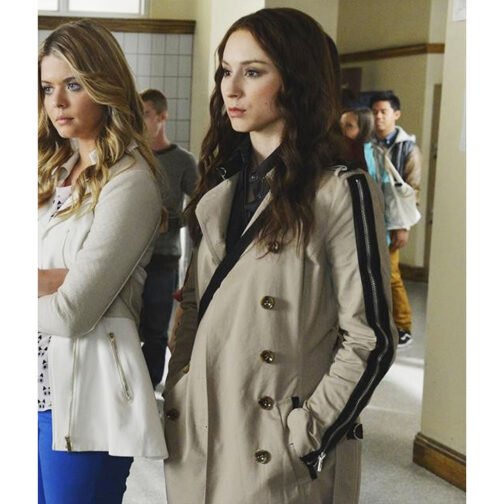 Pretty Little Liars S05 Troian Bellisario Trench Coat - Image 2