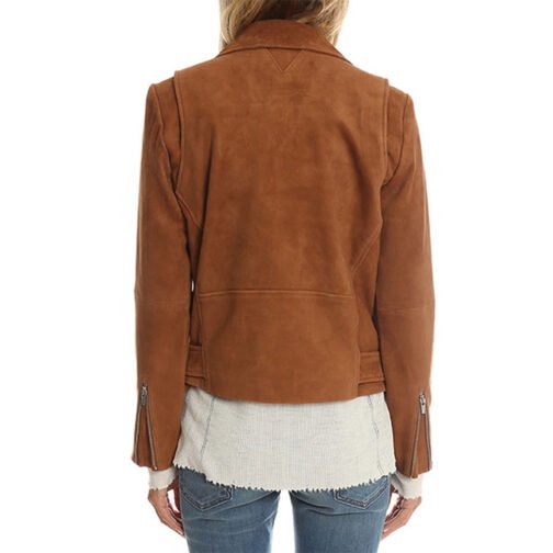 You Me Her S02 Priscilla Faia Brown Suede Jacket - Image 3